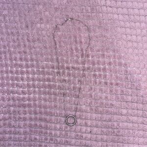 Pandora Silver Necklace with Sparkling Circle Pendant